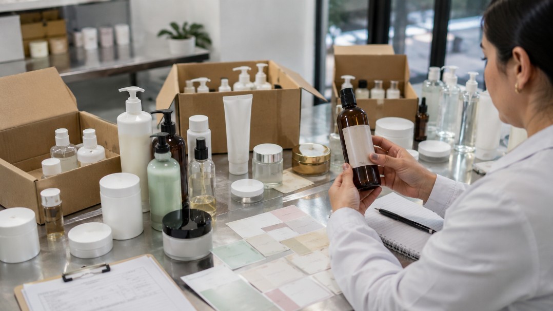 Revisión de envases y etiquetas para productos cosméticos